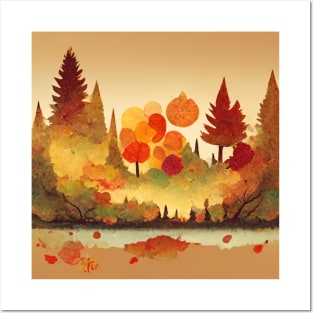 Colourful autumn Posters and Art